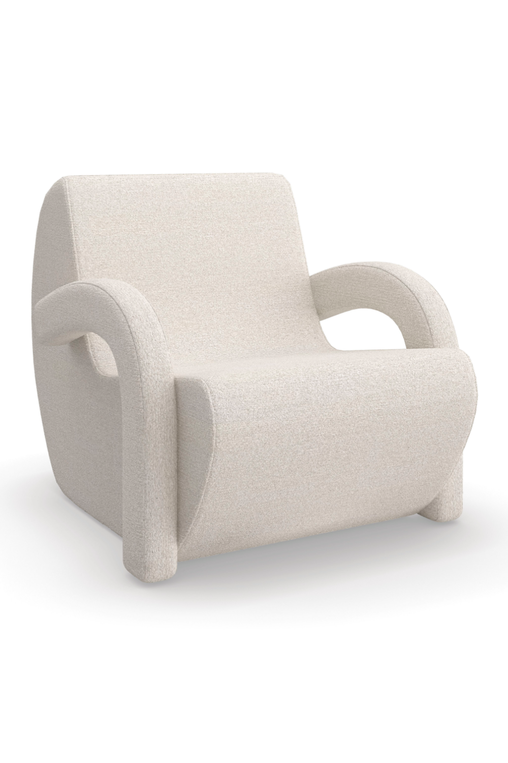 White Boucle Accent Chair | Oroa.com
