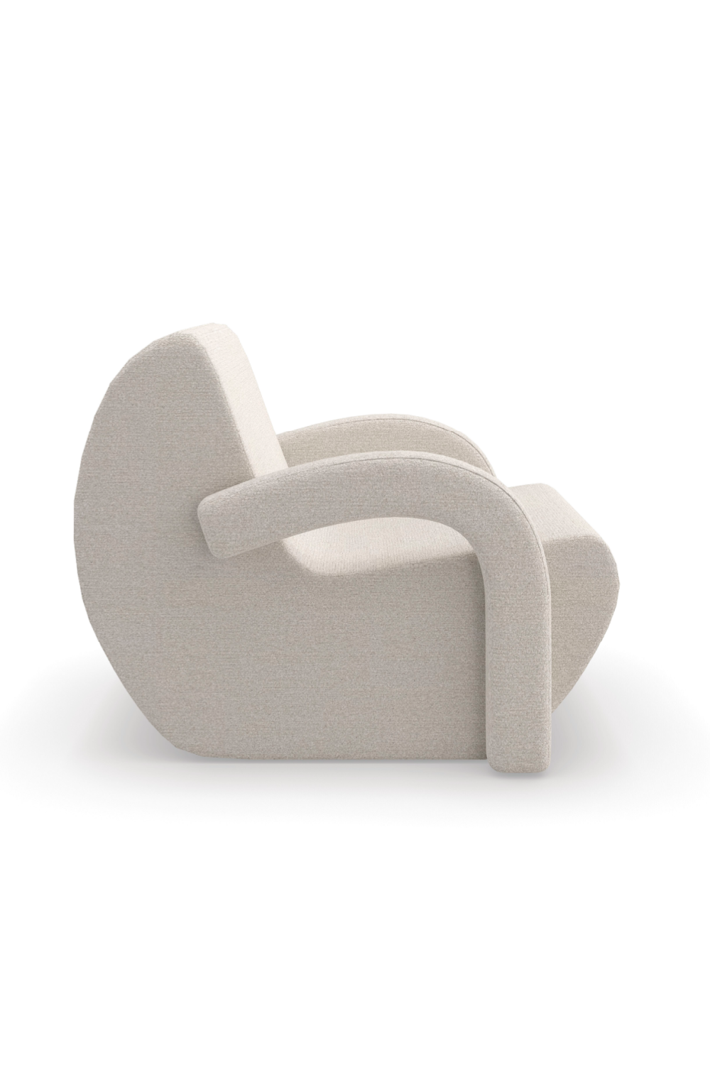White Boucle Accent Chair | Oroa.com