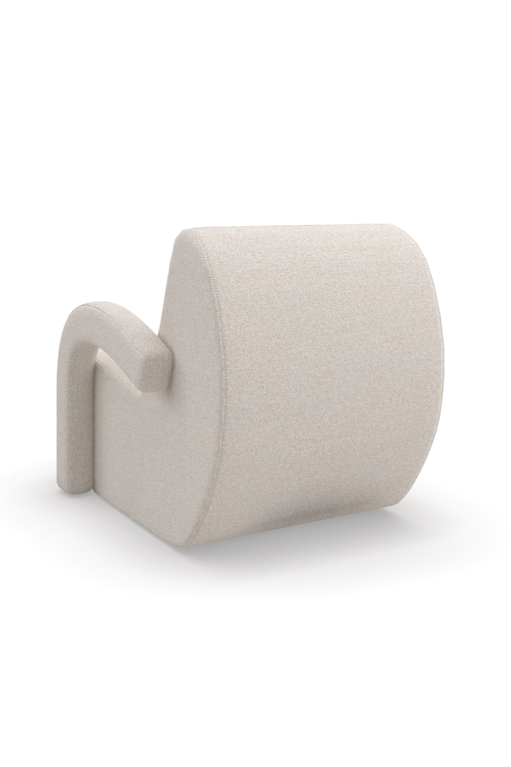 White Boucle Accent Chair | Oroa.com