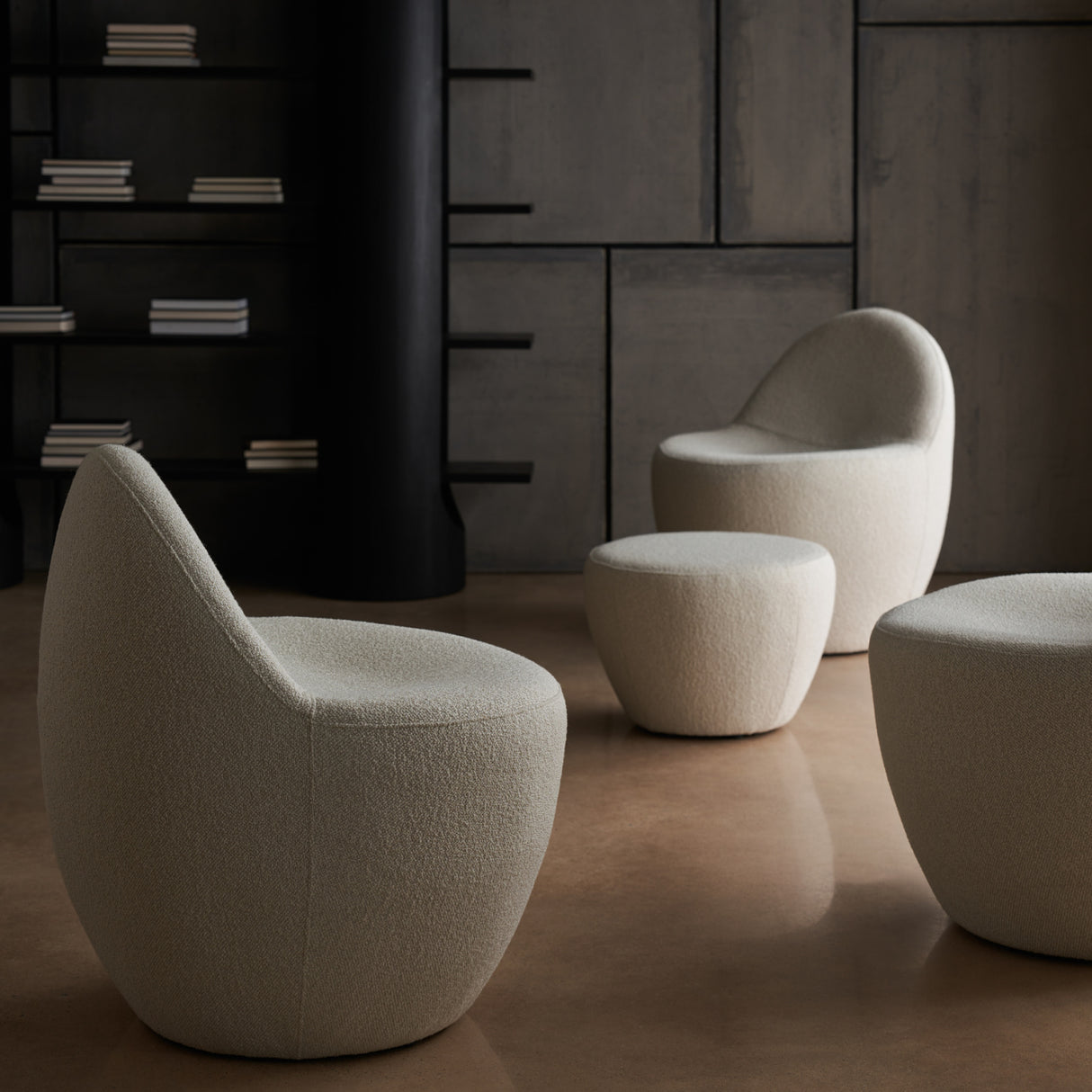 White Boucle Accent Chair | Oroa.com