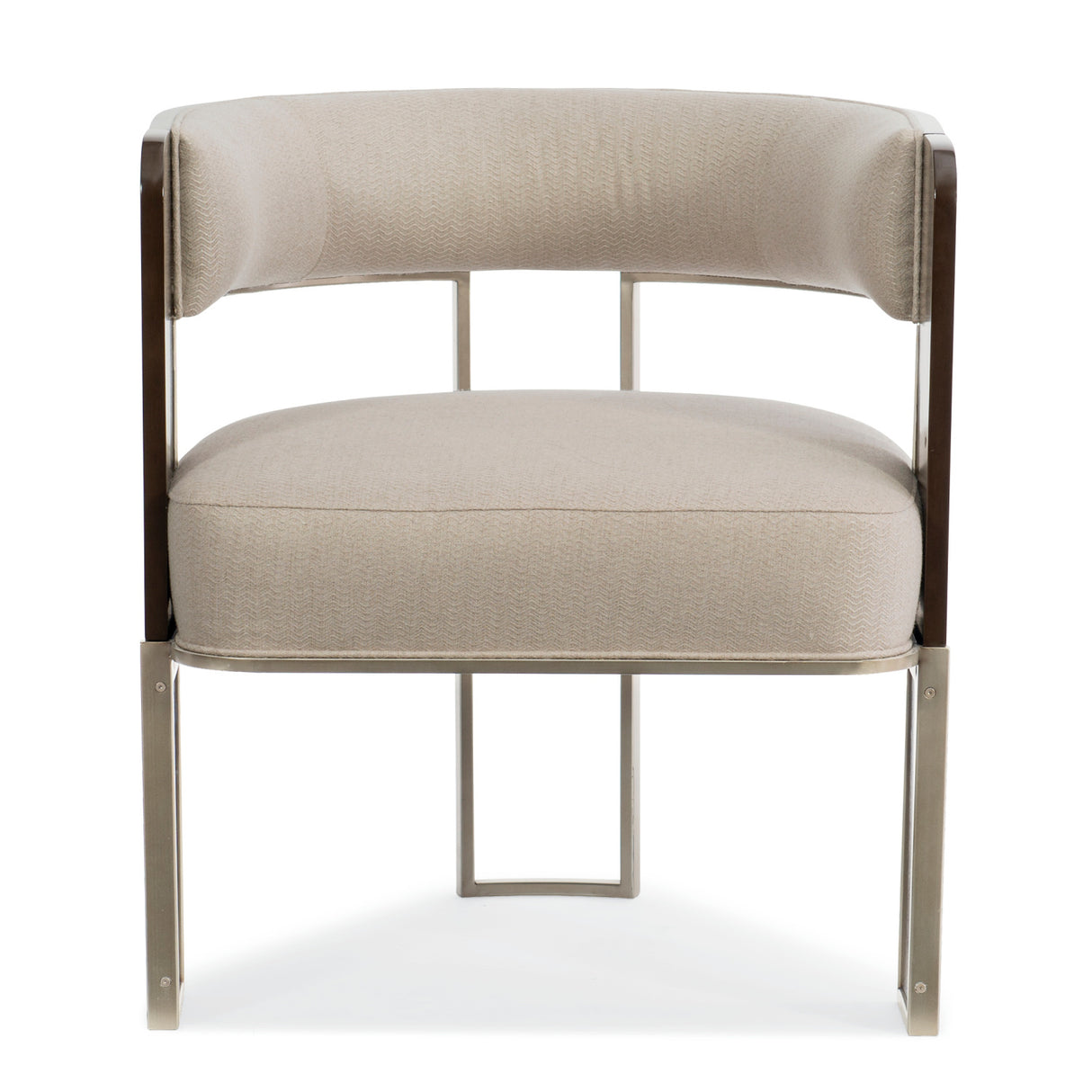Cream Curved Modern Accent Chair | Oroa.com
