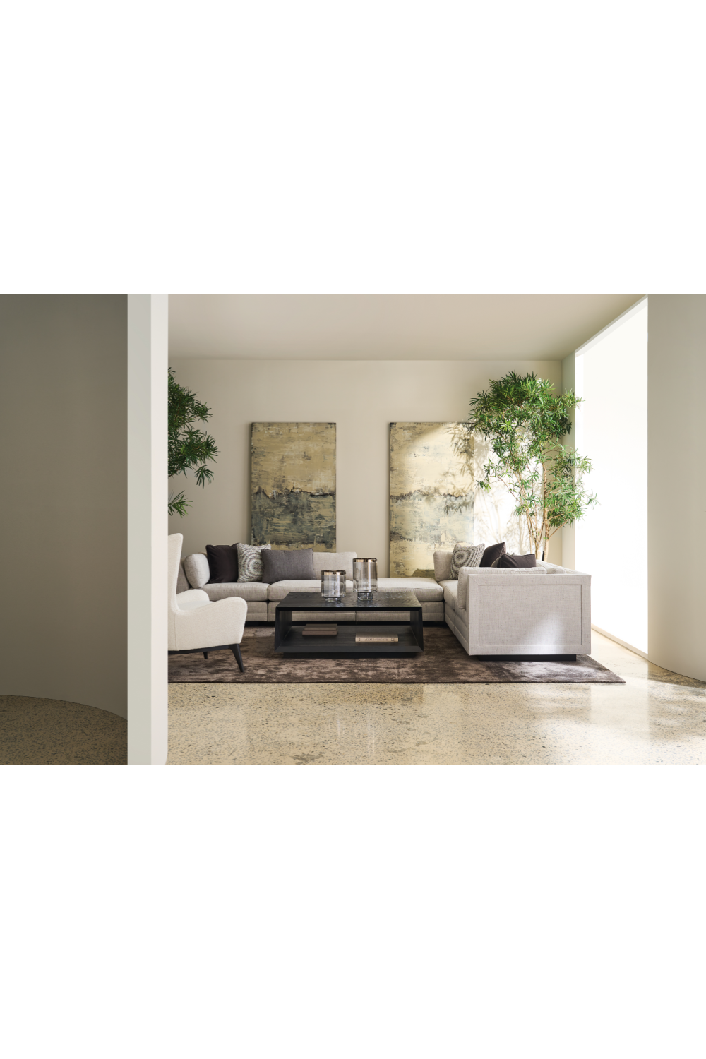 Beige Corner Sofa | Caracole Fusion | Oroa.com