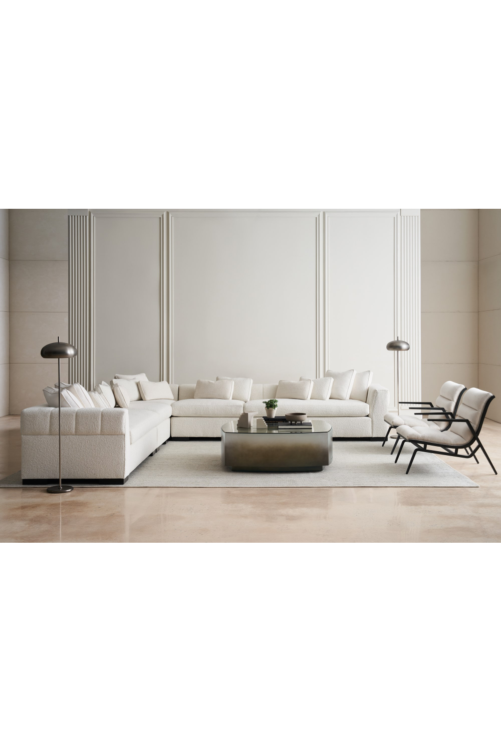 White Modern Sectional Sofa | Caracole Edge | Oroa.com