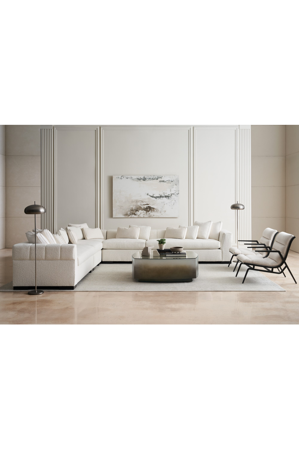 White Modern Sectional Sofa | Caracole Edge | Oroa.com