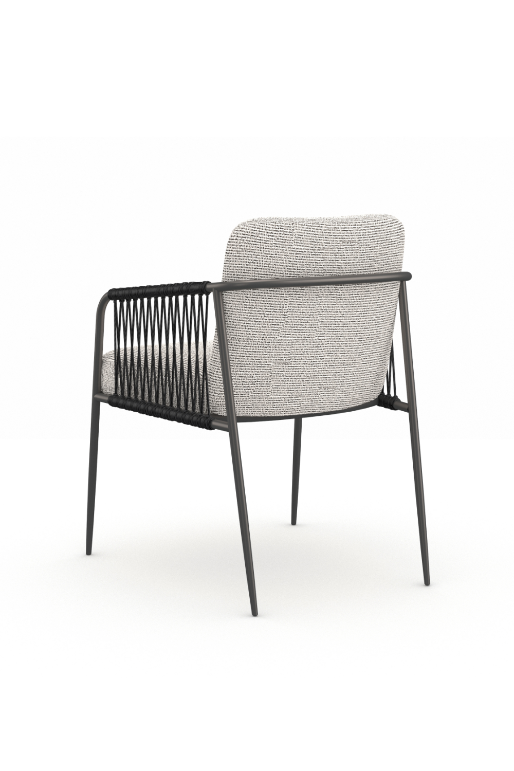 Woven Black Cord Dining Chair | Caracole Remix | Oroa.com