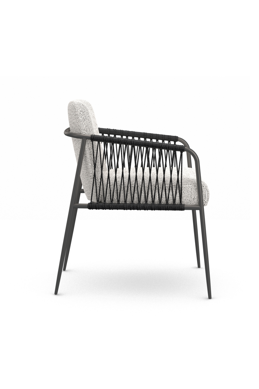 Woven Black Cord Dining Chair | Caracole Remix | Oroa.com