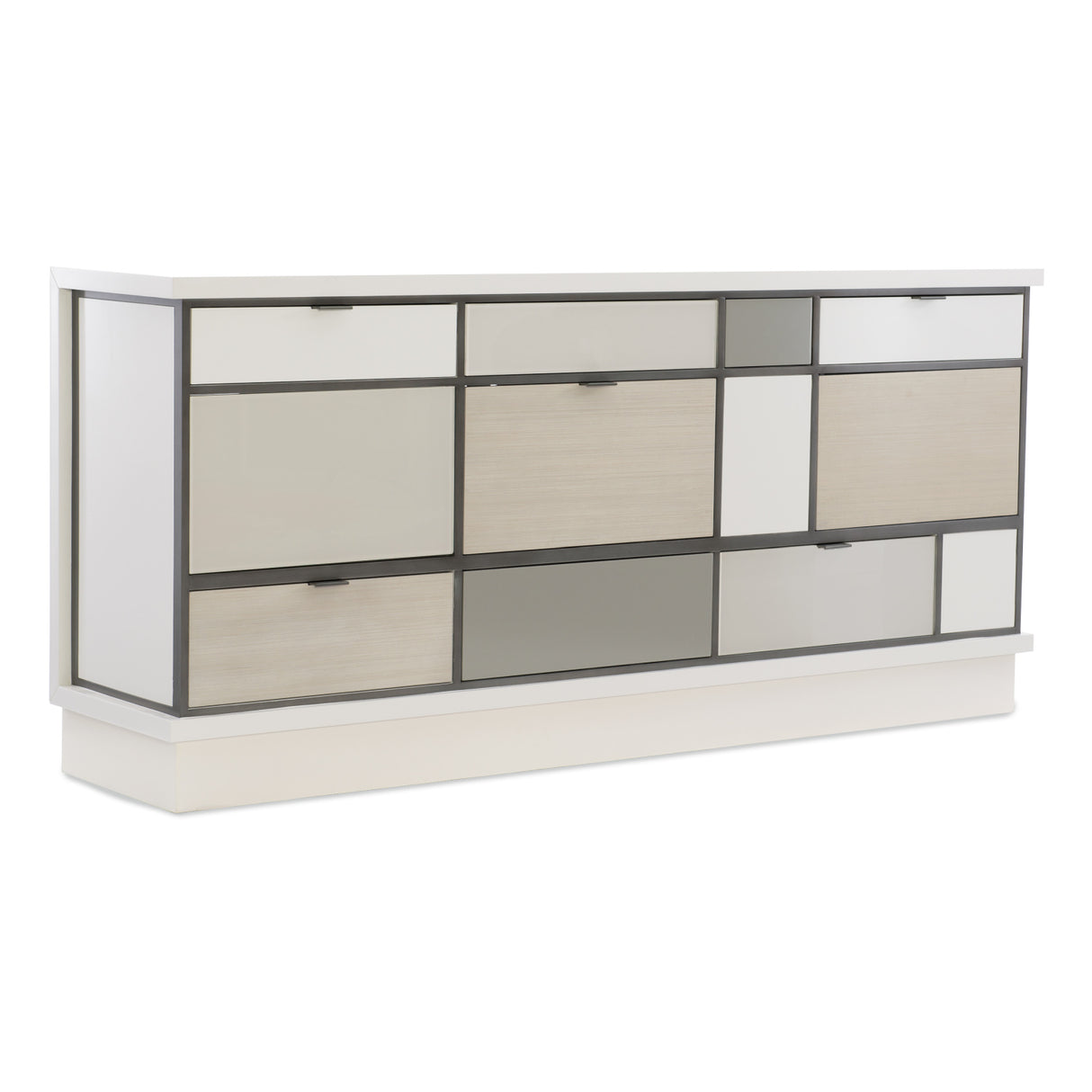 Checkerboard Glass 8-Drawer Sideboard | Oroa.com