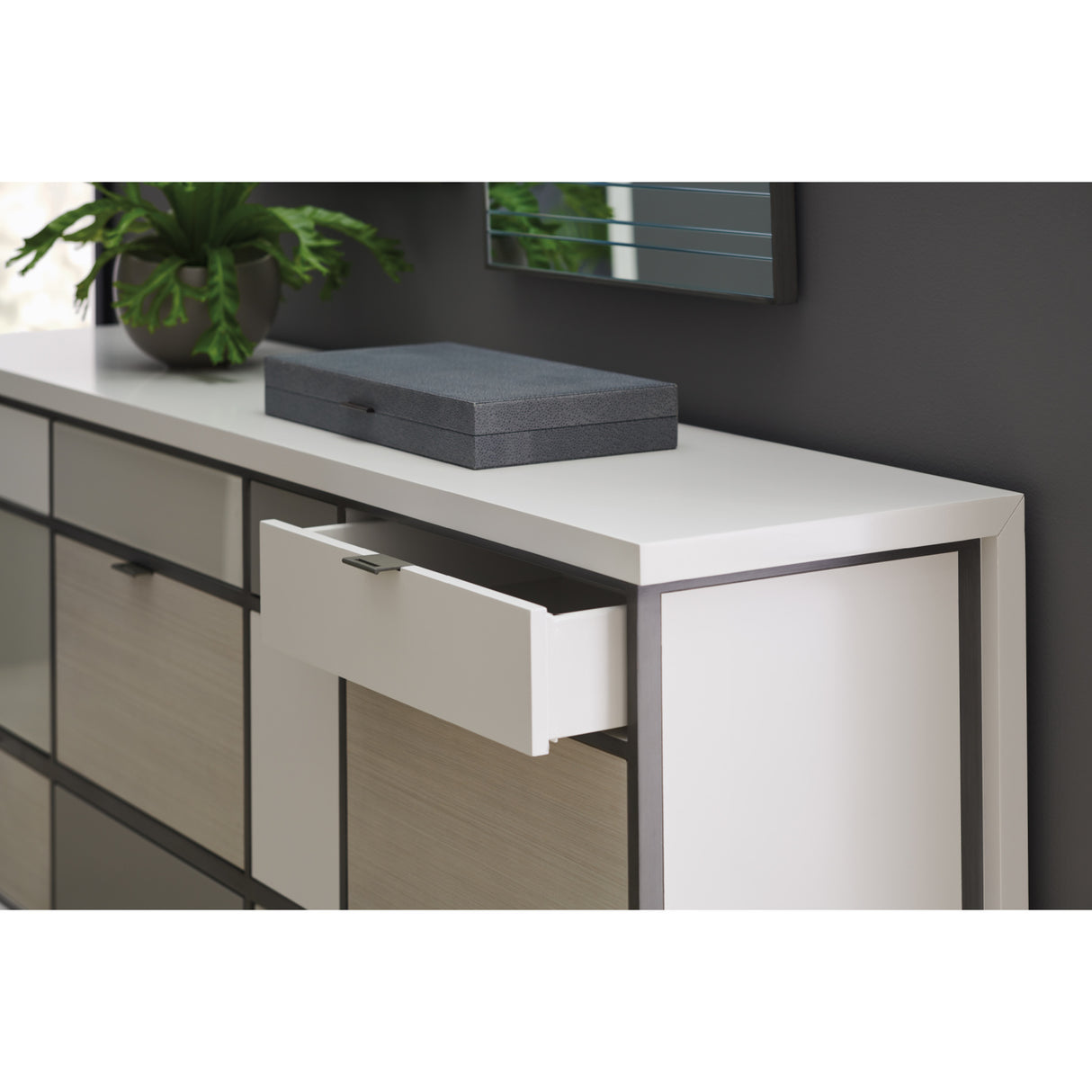 Checkerboard Glass 8-Drawer Sideboard | Oroa.com