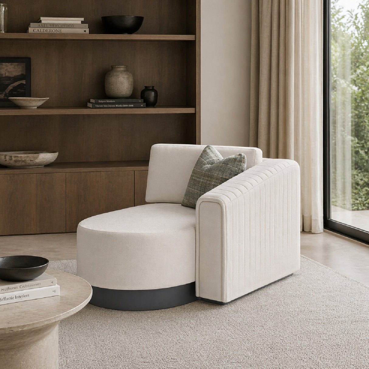 Twill Right-Armed Chaise Lounge | Oroa.com