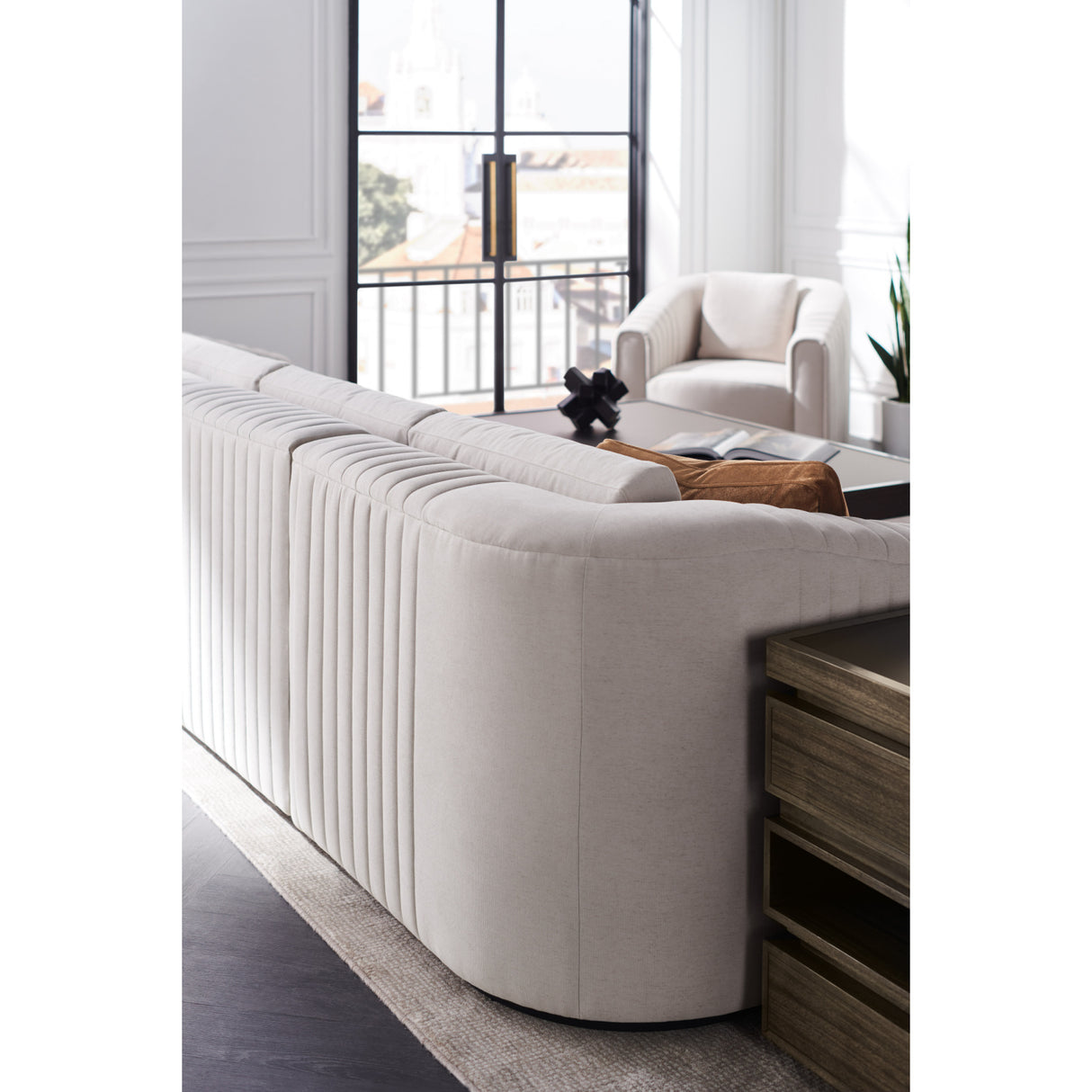 Twill Right-Armed Loveseat | Oroa.com