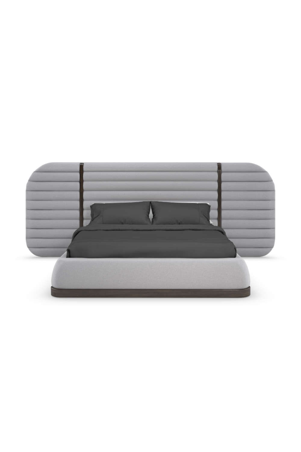 Gray Channeled Bed Side Panels | Oroa.com