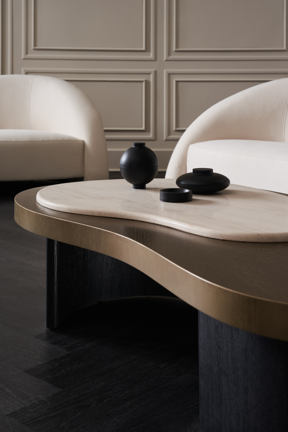Cream Travertine Coffee Table | Caracole Contrast | Oroa.com