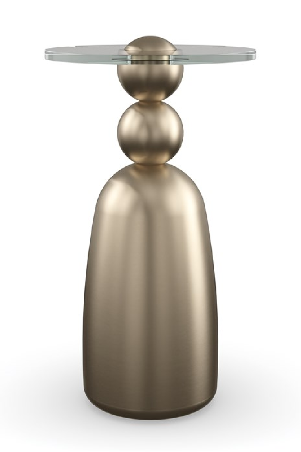 Bronze Sculpture Base Side Table | Caracole Dissonance | Oroa.com