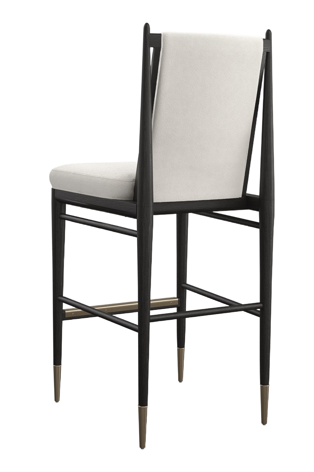 Ivory Bouclé Bar Stool | Caracole Unity | Oroa.com