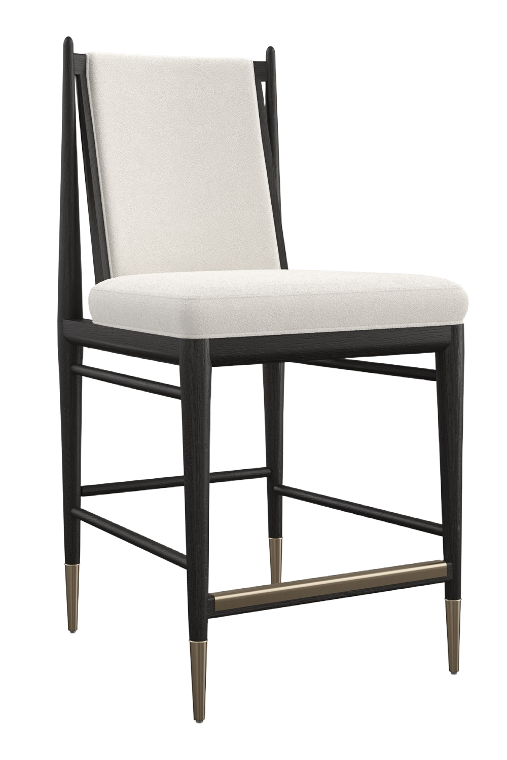 Ivory Bouclé Counter Stool | Caracole Unity | Oroa.com