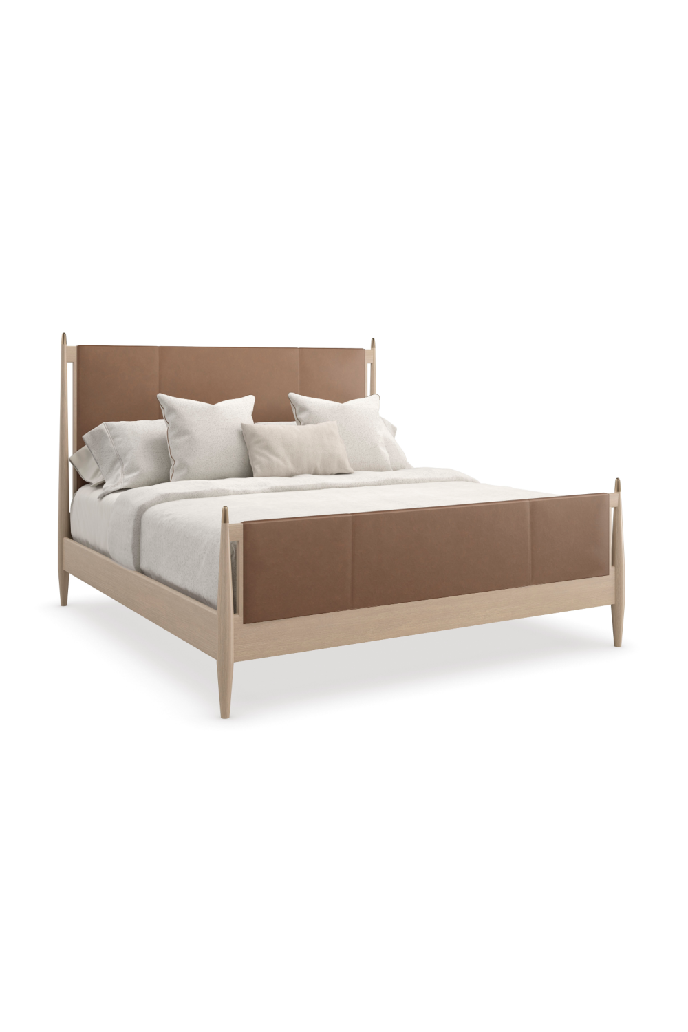 Brown Leather Bed | Caracole Rhythm | Oroa.com