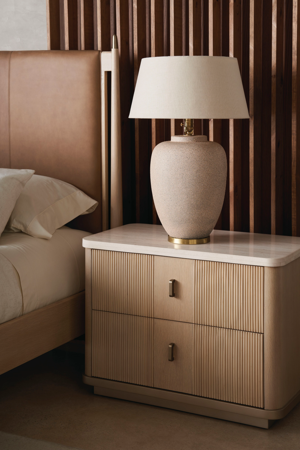 Brown Leather Bed | Oroa.com