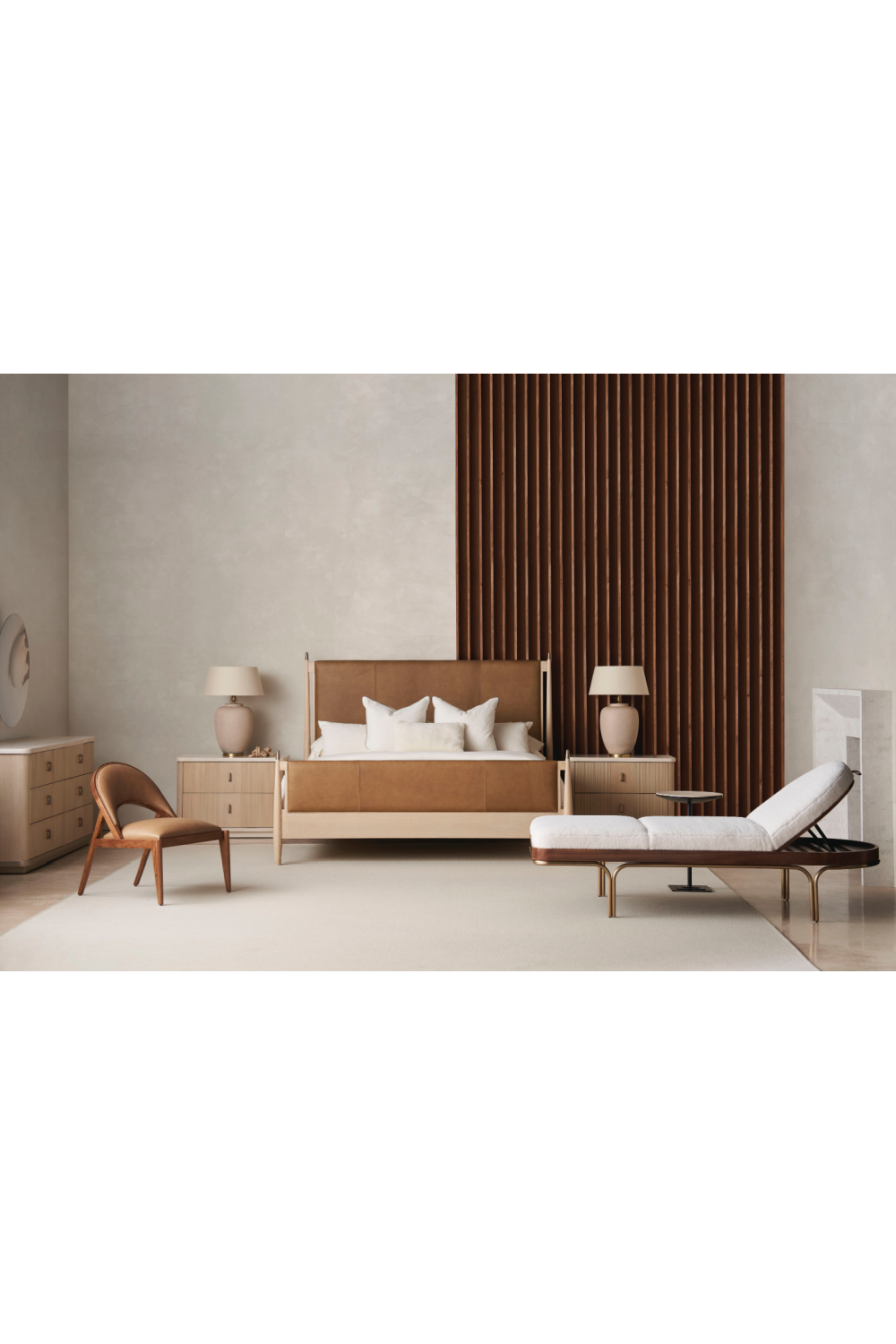Brown Leather Bed | Oroa.com