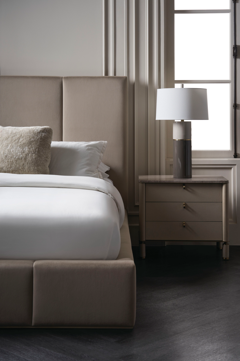 Ecru Upholstered Bed | Caracole Balance | Oroa.com