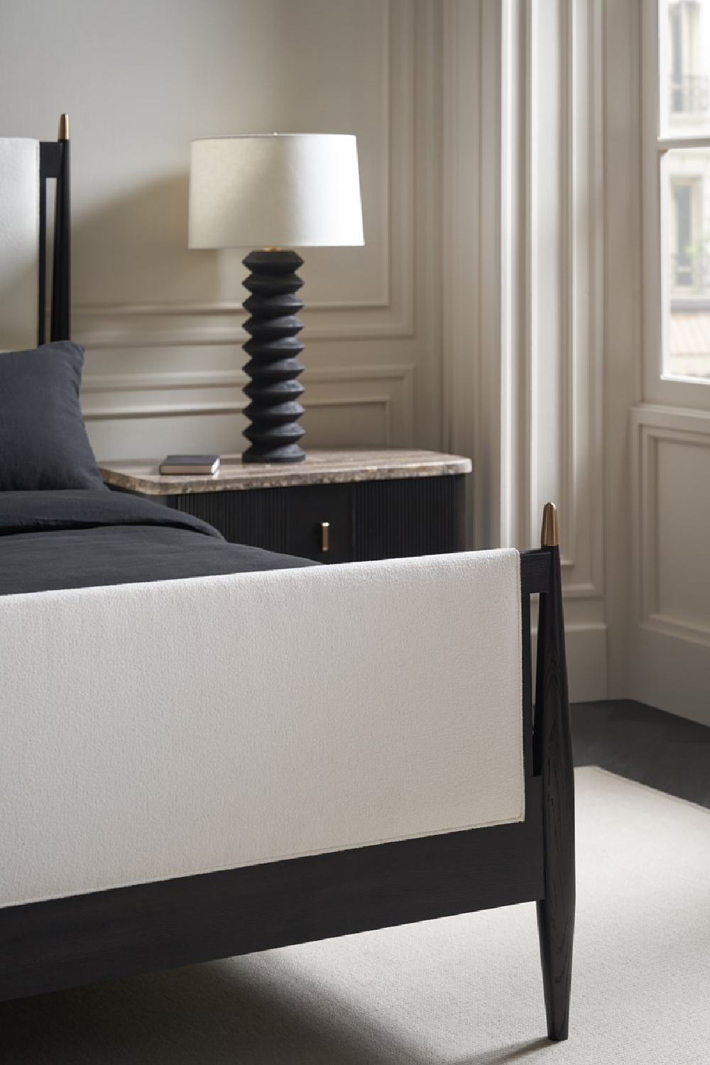 Black Ash 2-Drawer Nightstand | Caracole Rhythm | Oroa.com