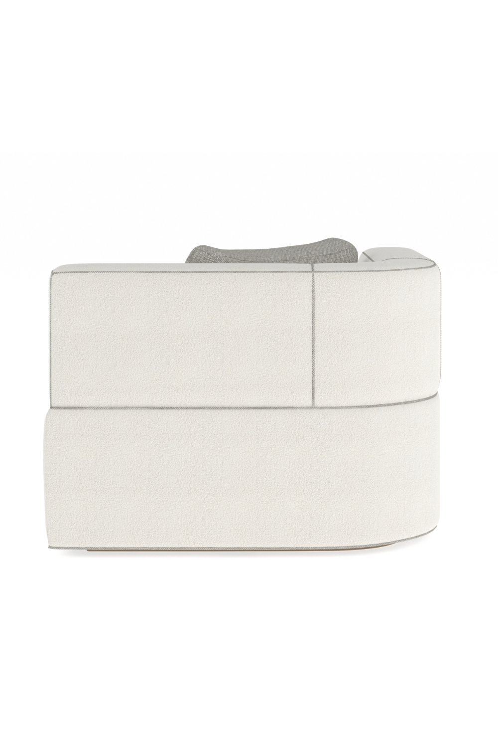 White Bouclé Chaise Lounge | Caracole Marbella | Oroa.com