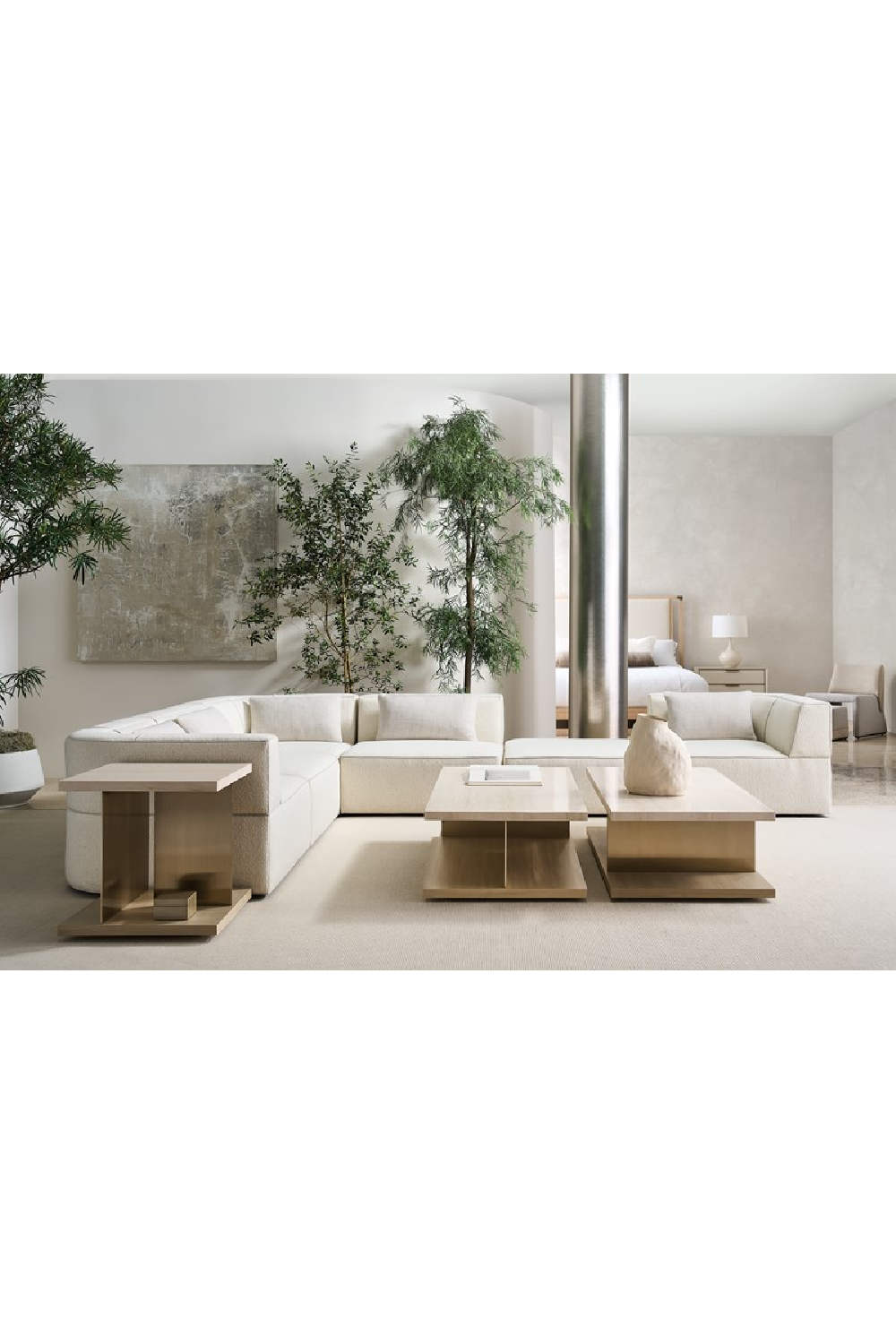 Stone Top End Table | Caracole Cape Verde | Oroa.com