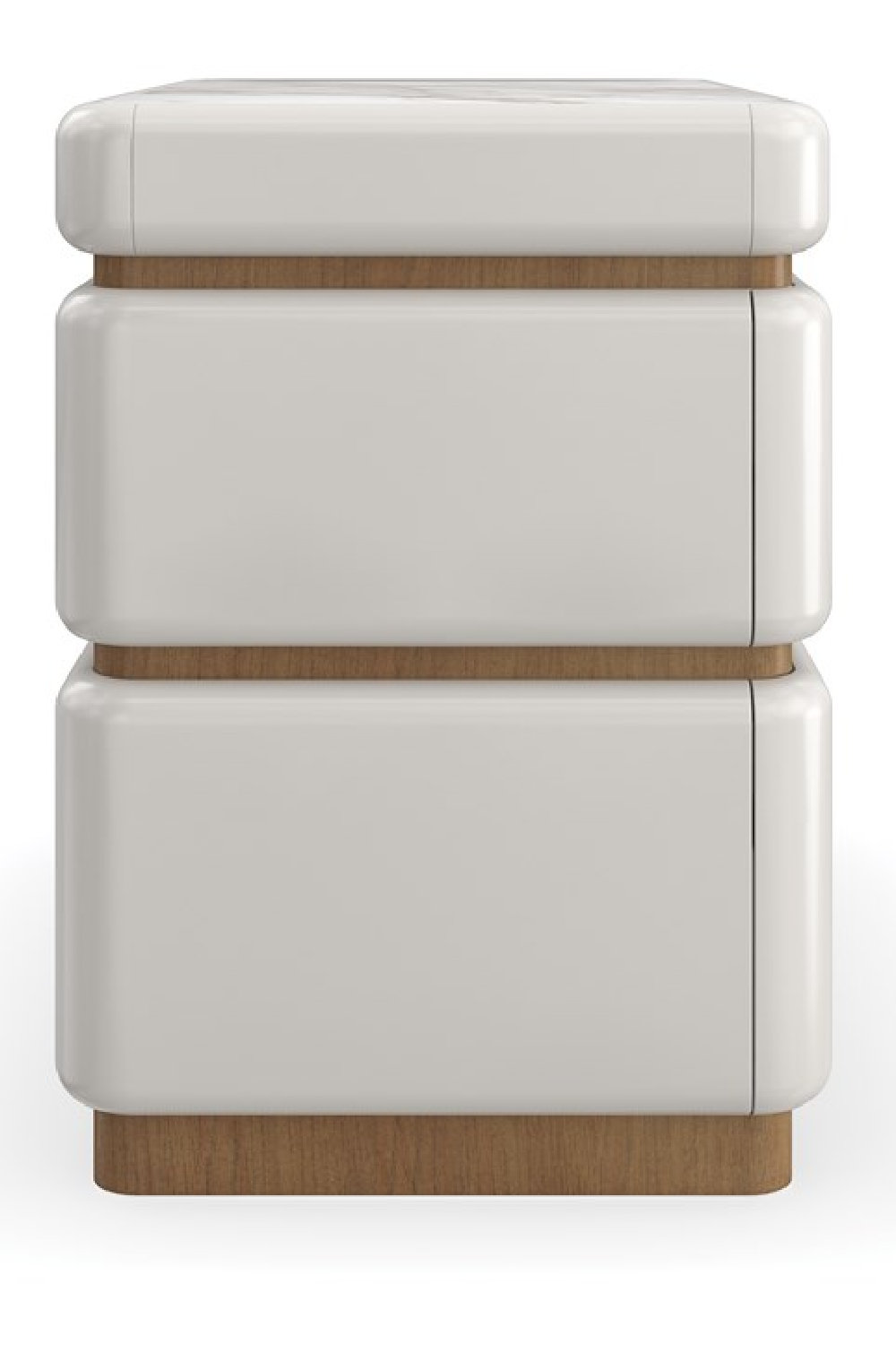 White 2-Drawer Nightstand | Caracole Milos | Oroa.com