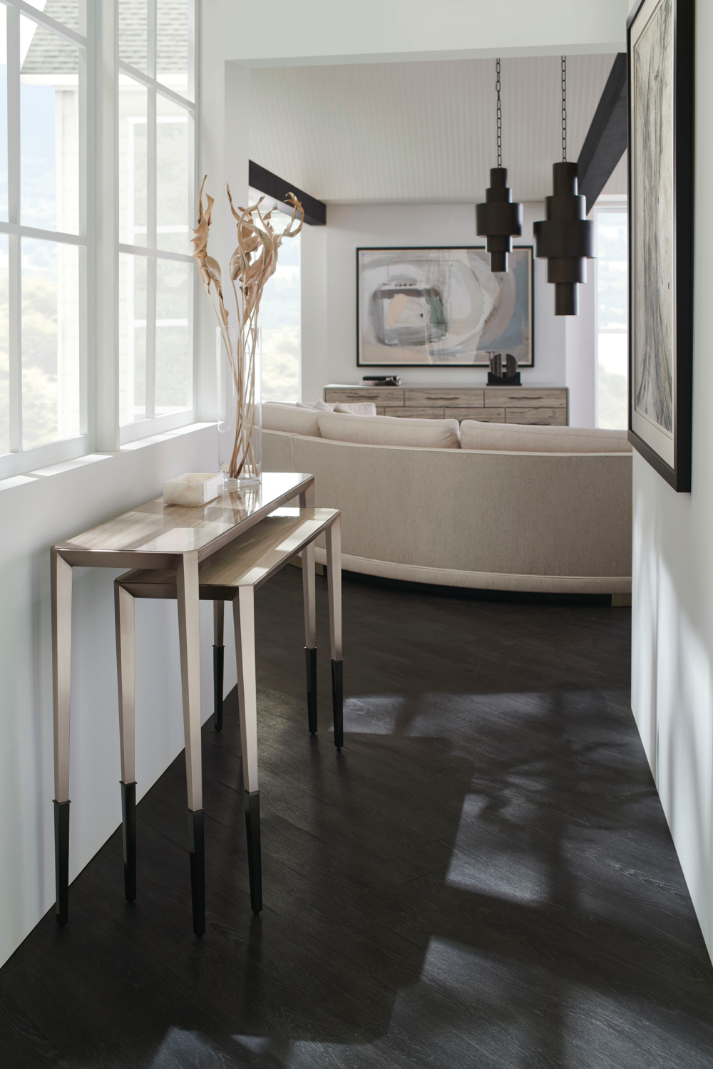 Modern Chenille Modular Sofa | Caracole Deep Retreat | Oroa.com