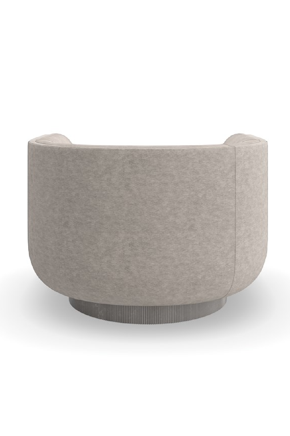 Taupe Velvet Swivel Lounge Chair | Caracole Clipper | Oroa.com