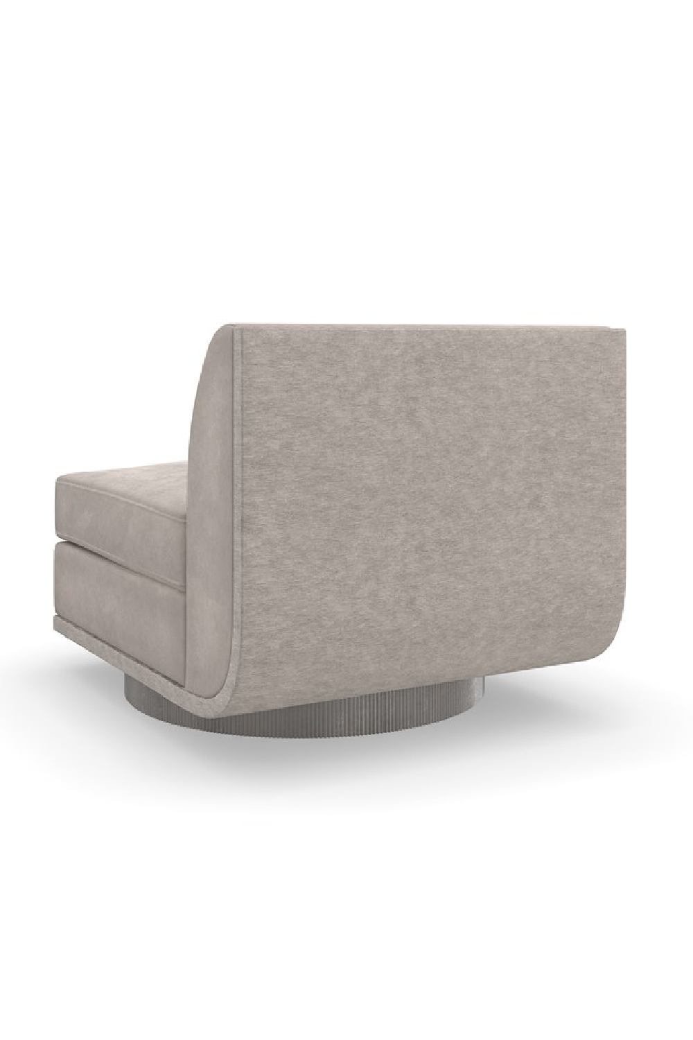 Taupe Velvet Lounge Chair | Caracole Clipper | Oroa.com