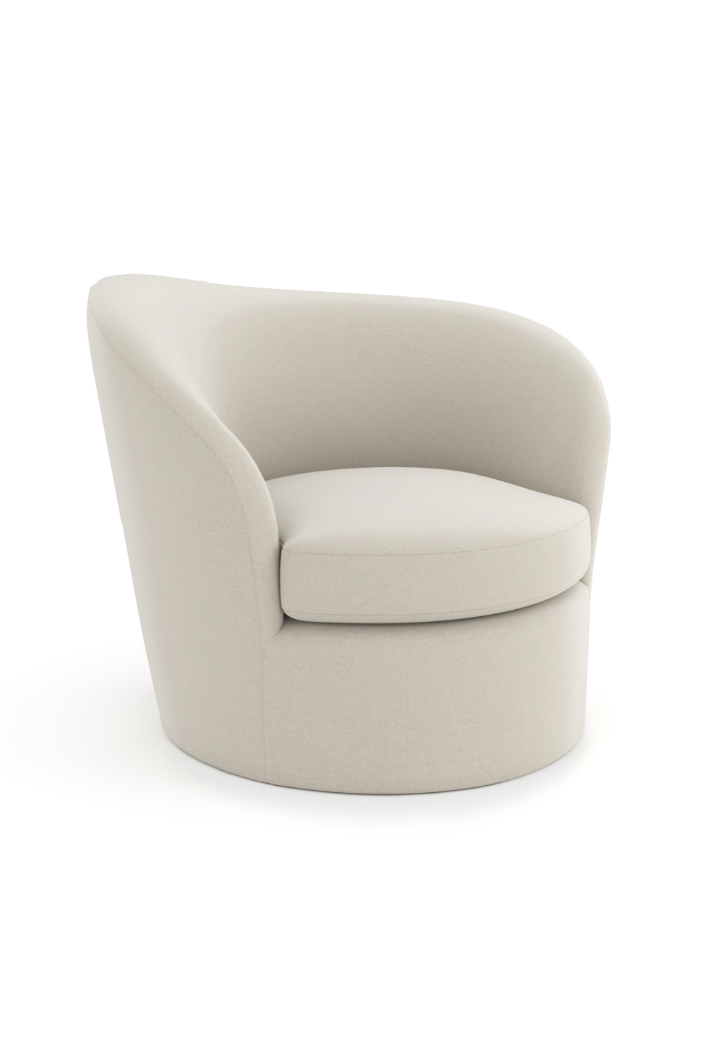 Wavy Back Wool Swivel Chair | Caracole Quasi | Oroa.com