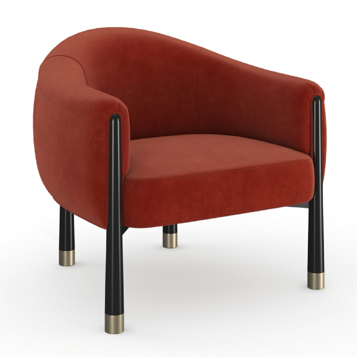 Velvet Curved Accent Chair | Oroa.com