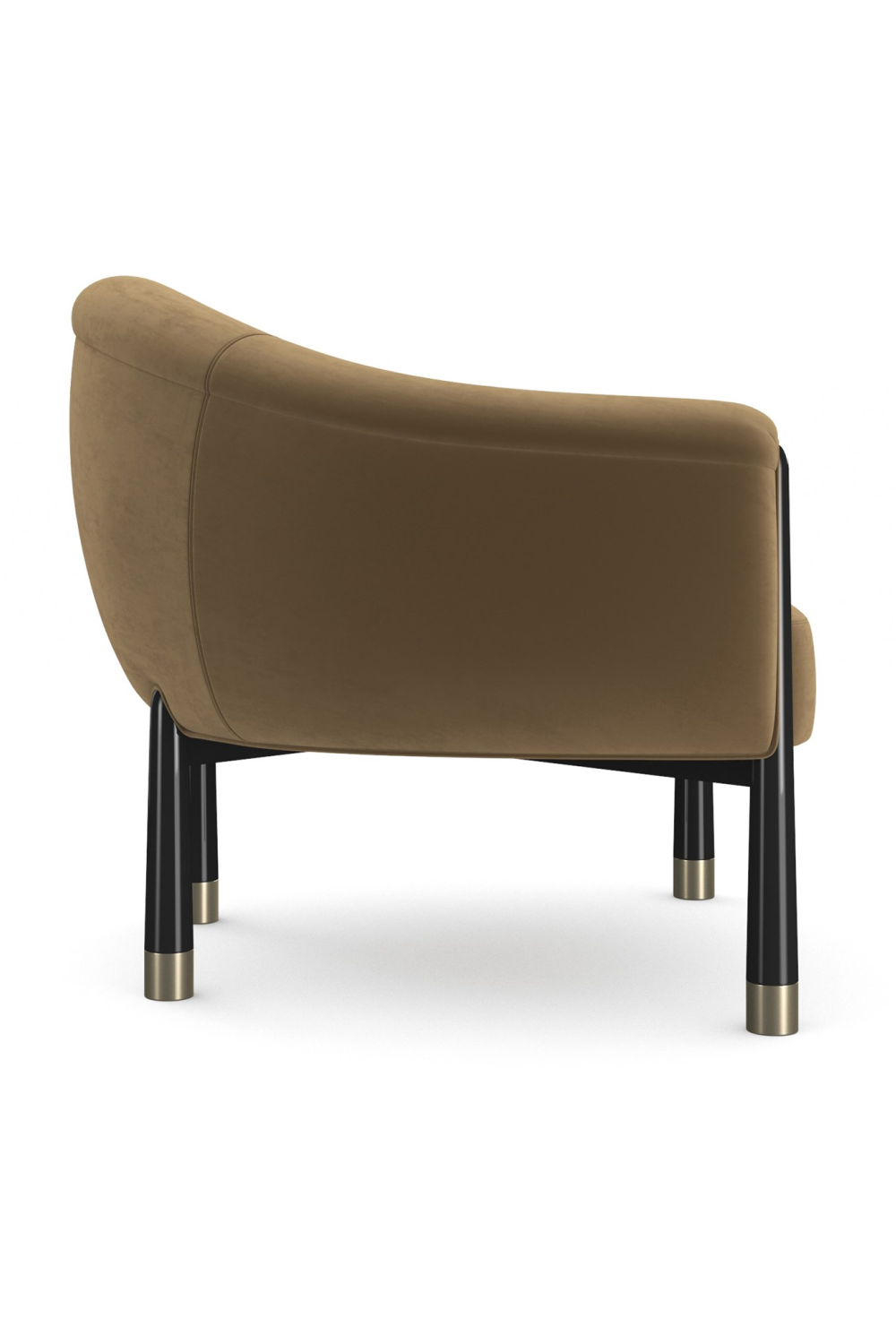 Velvet Curved Accent Chair | Caracole Baton | Oroa.com