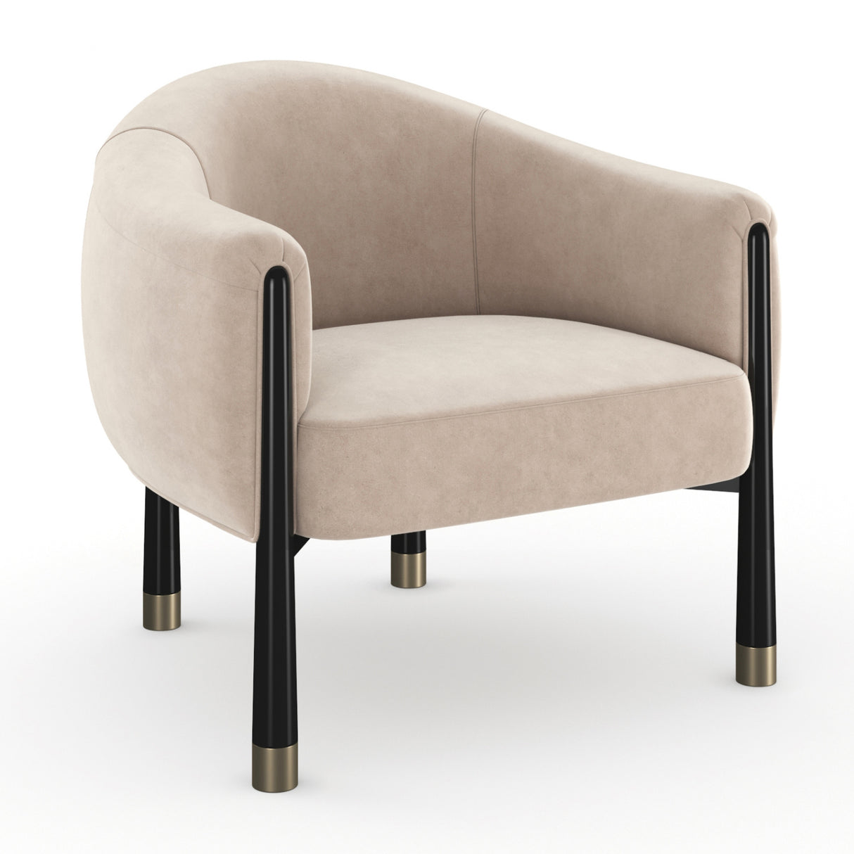 Velvet Curved Accent Chair | Oroa.com