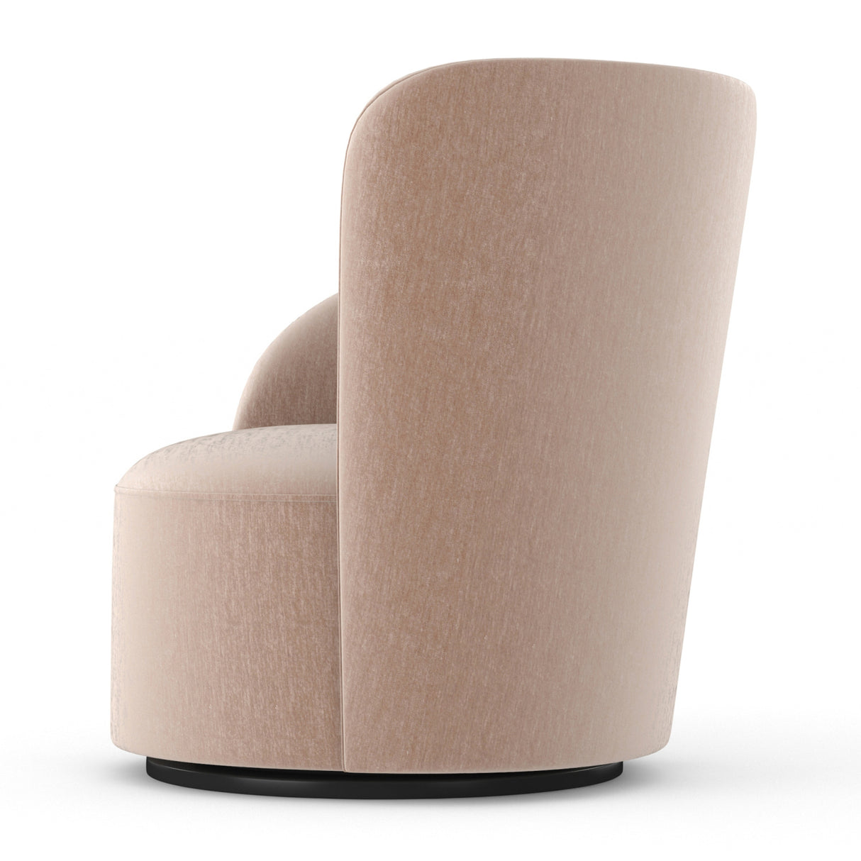 Taupe Velvet Left-Armed Swivel Chair | Oroa.com