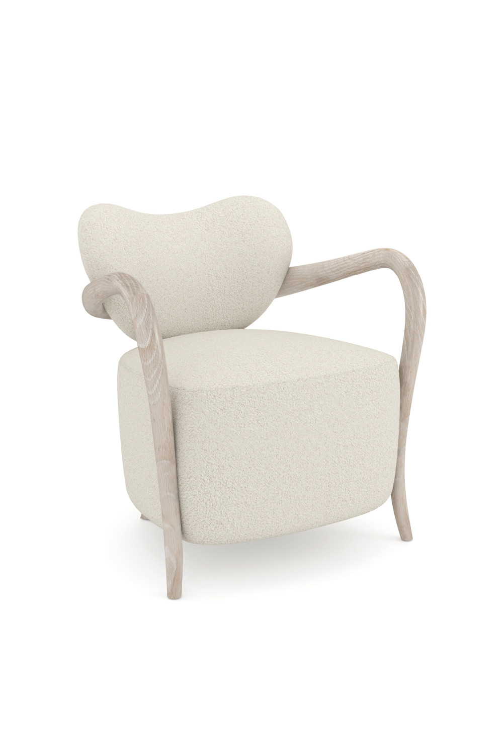 Concave Back Boucle Accent Chair | Caracole Ashanti | Oroa.com