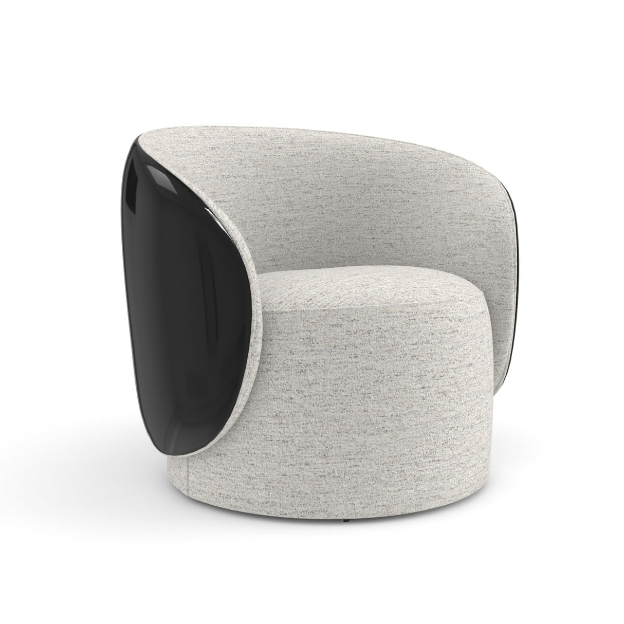 White Chenille Swivel Chair | Oroa.com