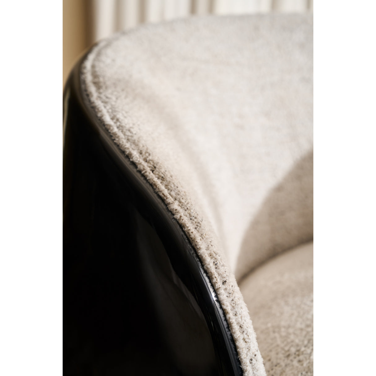 White Chenille Swivel Chair | Oroa.com