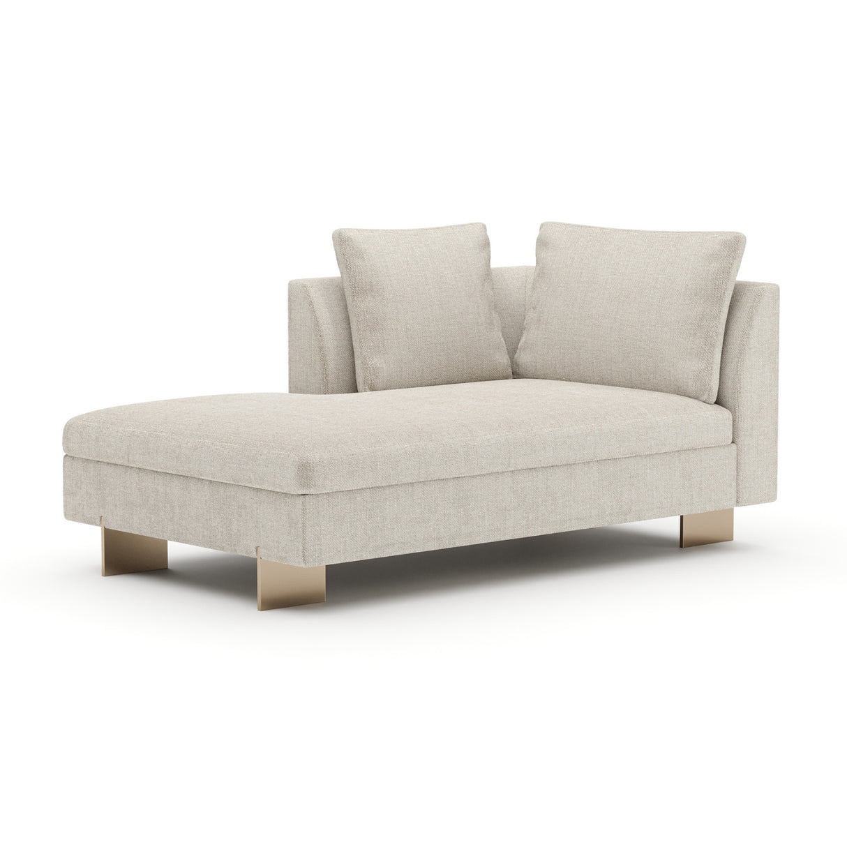 White Chenille Chaise Lounge | Oroa.com