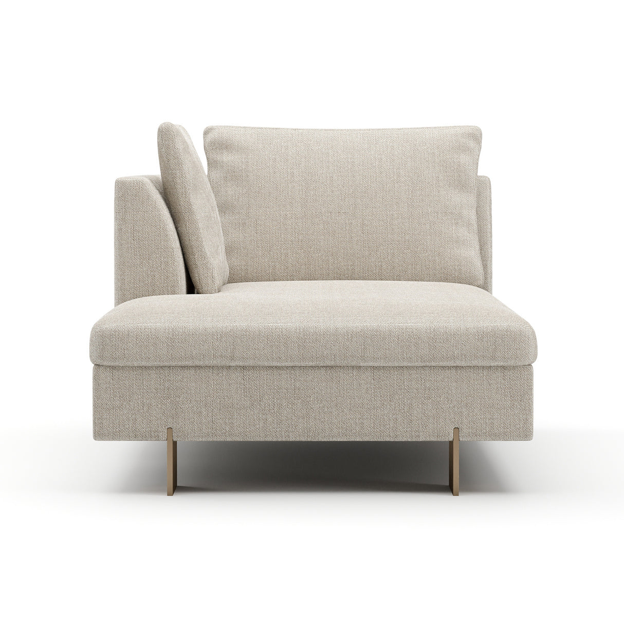 White Chenille Chaise Lounge | Oroa.com