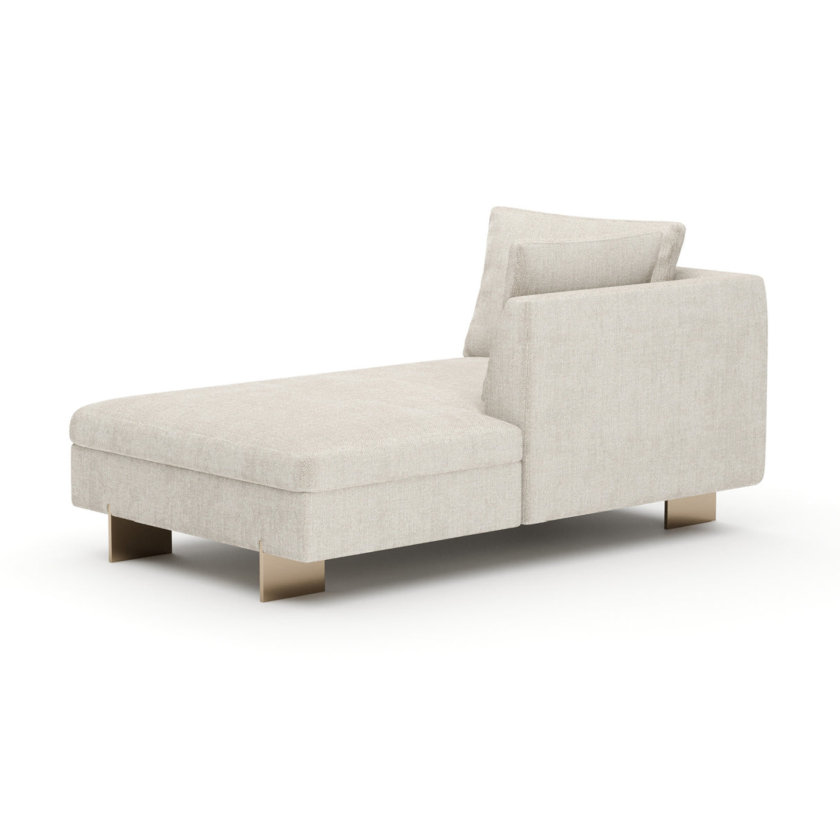 White Chenille Chaise Lounge | Oroa.com