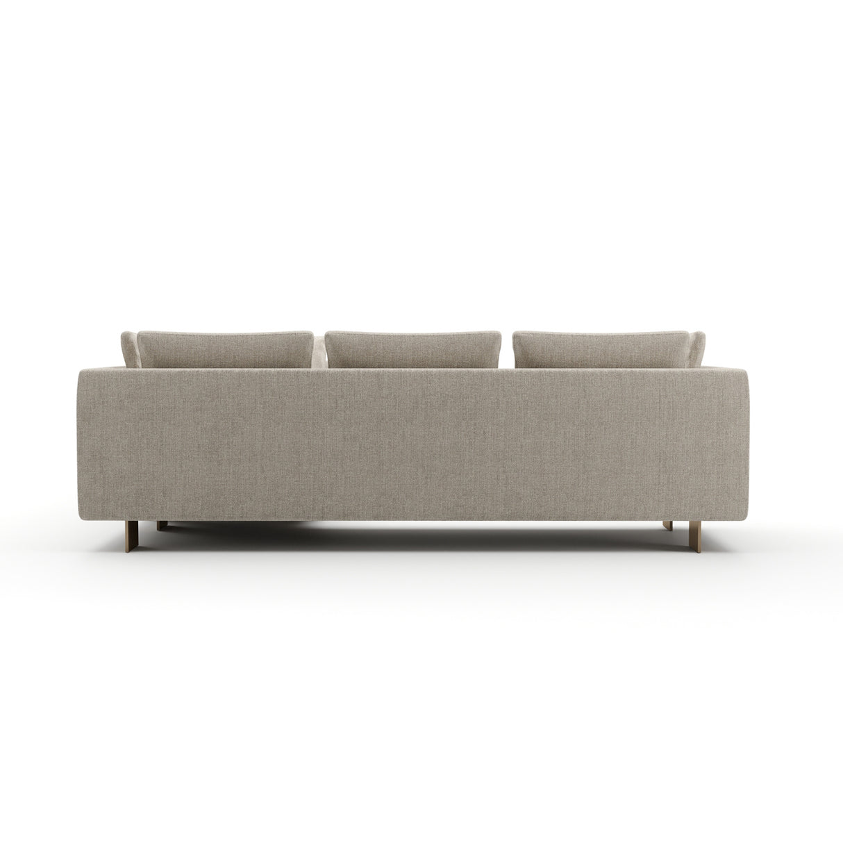 White Chenille Sectional Sofa L | Oroa.com