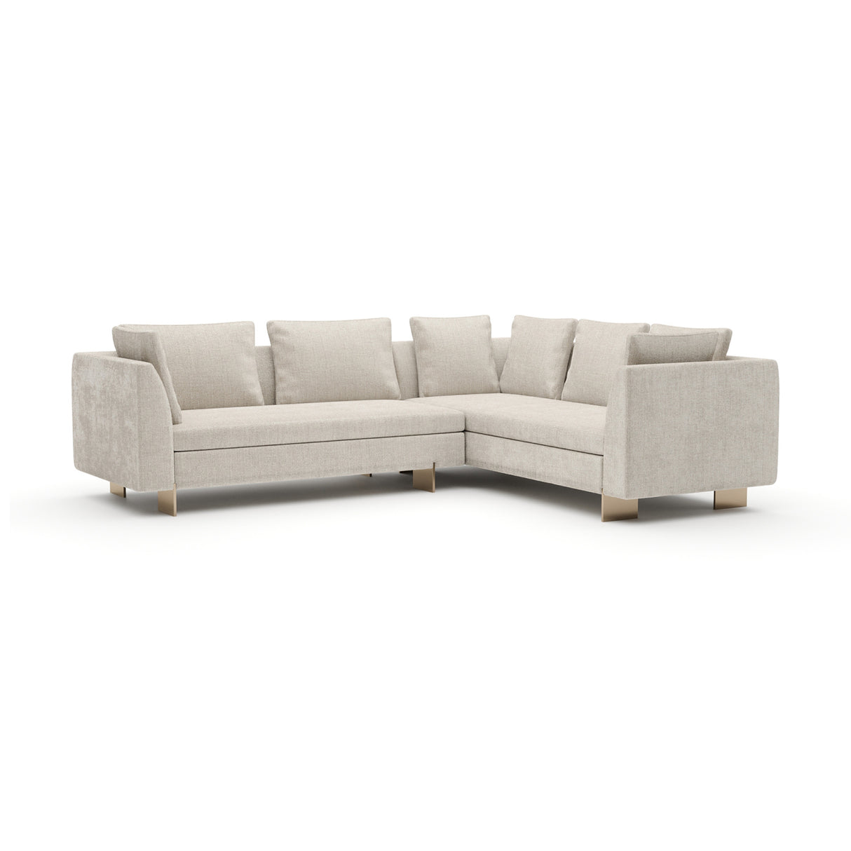 White Chenille Sectional Sofa S | Oroa.com