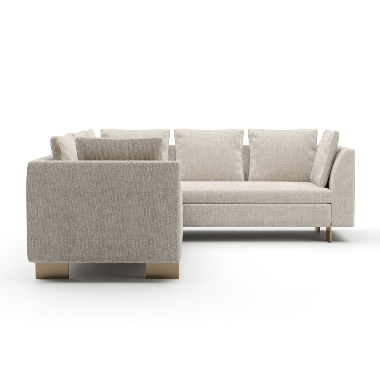 White Chenille Sectional Sofa S | Oroa.com
