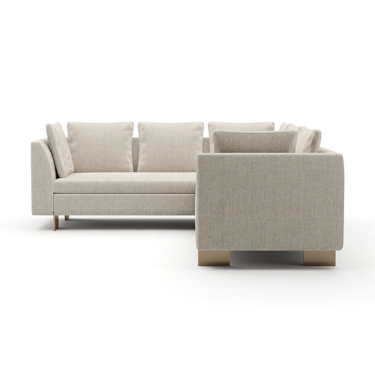 White Chenille Sectional Sofa S | Oroa.com