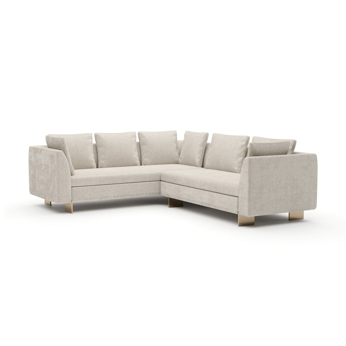 White Chenille Sectional Sofa S | Oroa.com