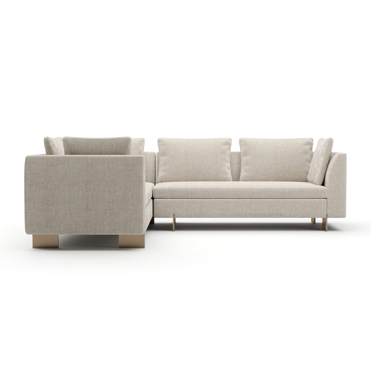 White Chenille Sectional Sofa S | Oroa.com