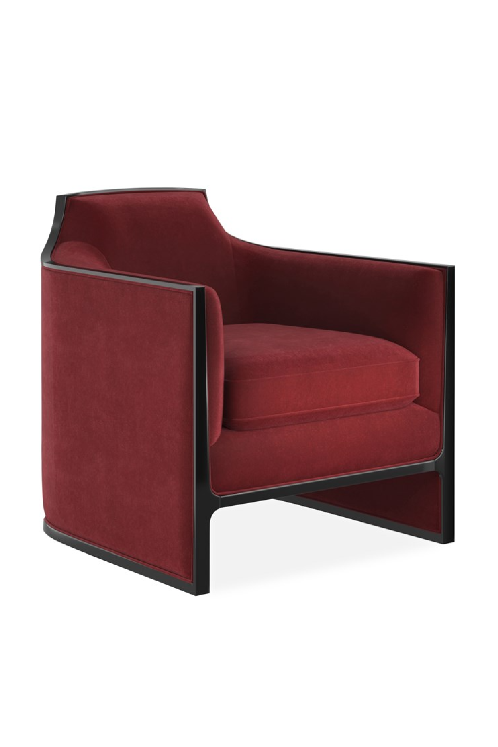 Velvet Angular Lounge Chair | Caracole The Cat's Meow | Oroa.com