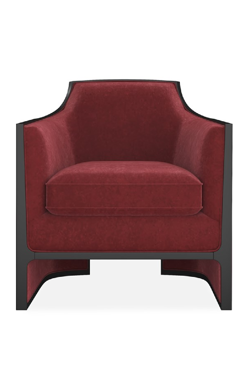 Velvet Angular Lounge Chair | Caracole The Cat's Meow | Oroa.com