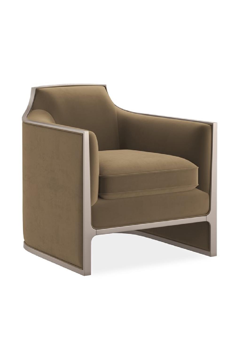 Velvet Angular Lounge Chair | Caracole The Cat's Meow | Oroa.com